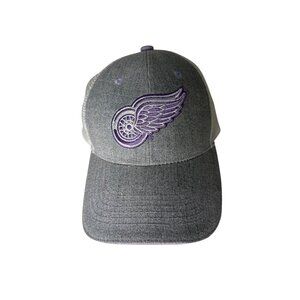 Detroit Red Wings Melonwear Gray & Purple Trucker Mesh Snapback Cap
